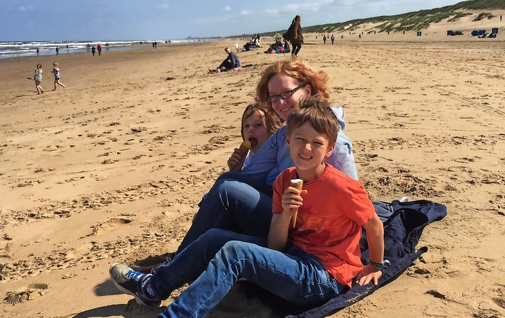 Familie am Strand