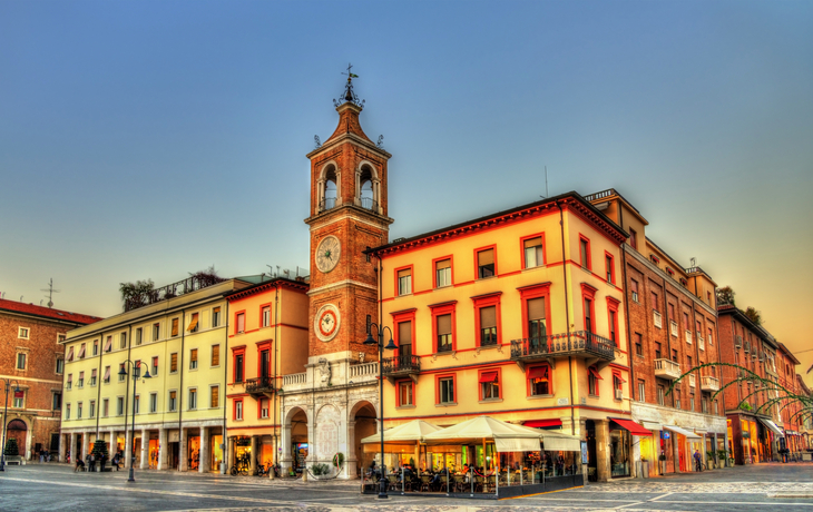 Piazza Tre Martiri in Rimini, Italien