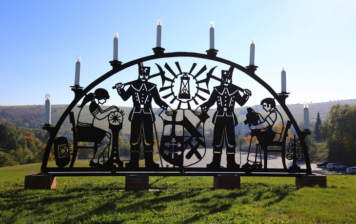 Schwibbogen in Oberwiesenthal im Erzgebirge