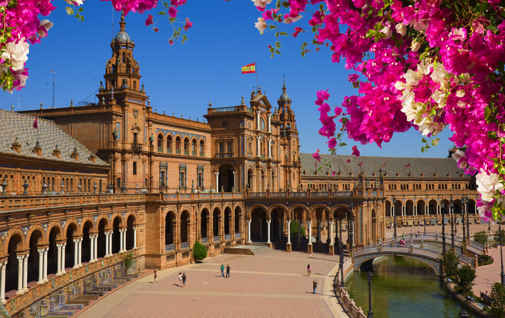Sevilla in Spanien: Plaza de España